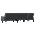 Miniatyrbillede 5 af 11: vidaXL L-formet sovesofa 271x140x70 cm velour mørkegrå