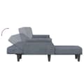 Miniatyrbillede 6 af 11: vidaXL L-formet sovesofa 271x140x70 cm velour mørkegrå