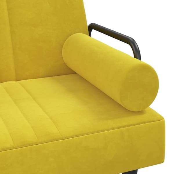 vidaXL L-formad bäddsoffa gul 260x140x70 cm sammet