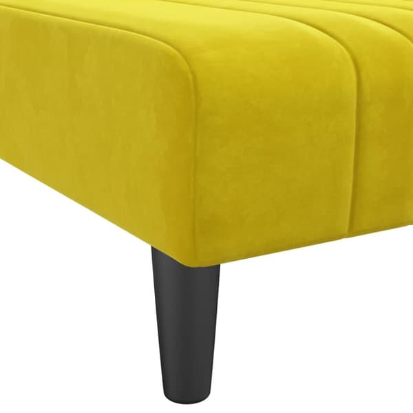 vidaXL L-formad bäddsoffa gul 260x140x70 cm sammet