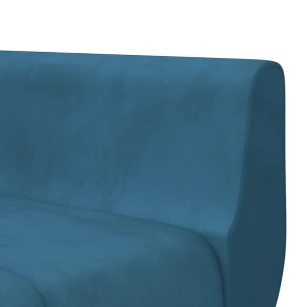 vidaXL L-formet sovesofa 275x140x70 cm velour blå