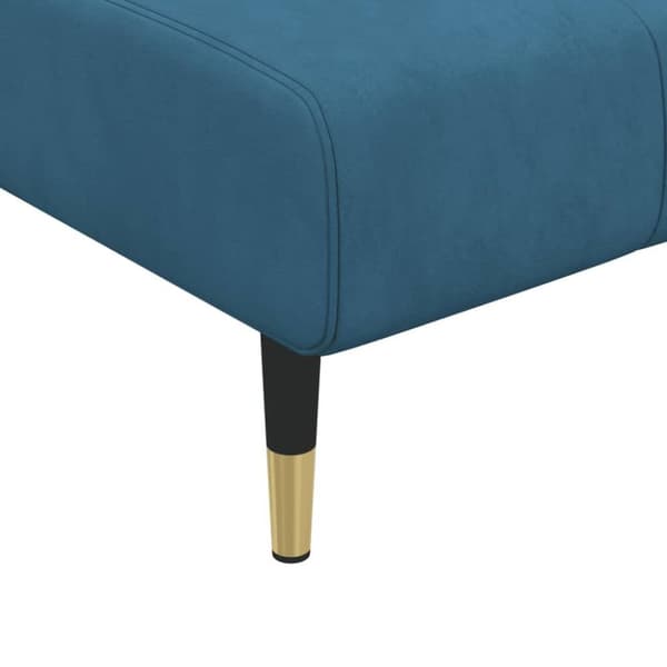 vidaXL L-formet sovesofa 275x140x70 cm velour blå