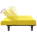 Miniatyrbillede 10 af 11: vidaXL sovesofa med kopholdere stof lysegul