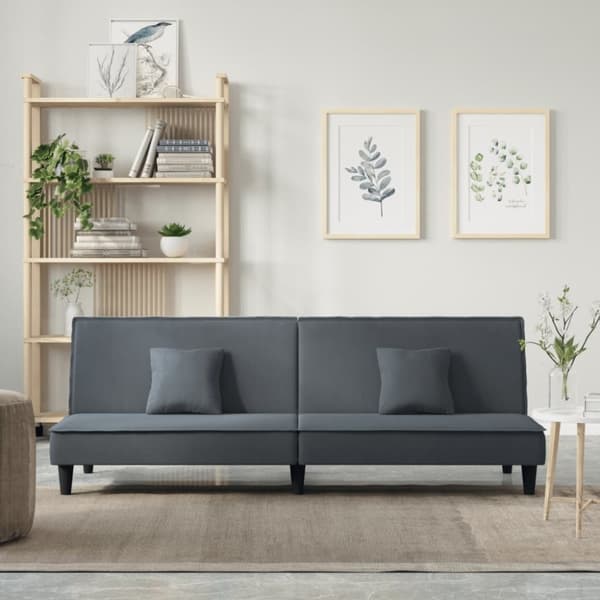 vidaXL sovesofa velour mørkegrå
