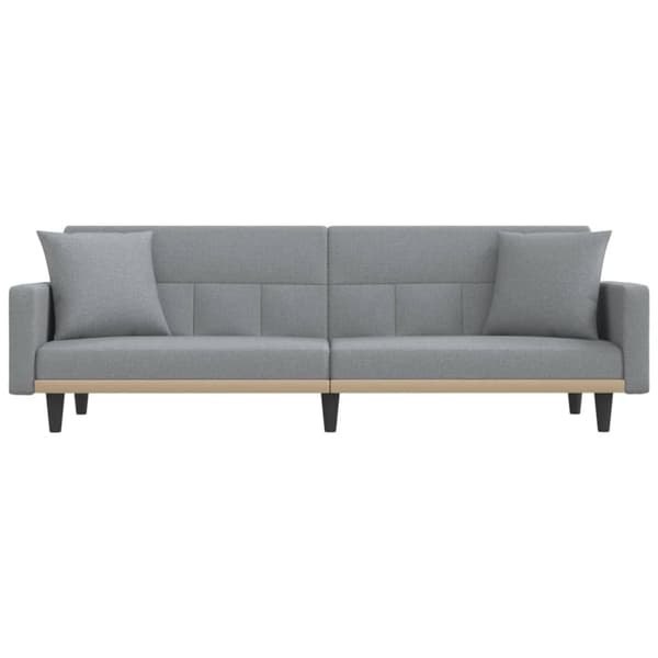 vidaXL Bäddsoffa med dynor ljusgrå tyg