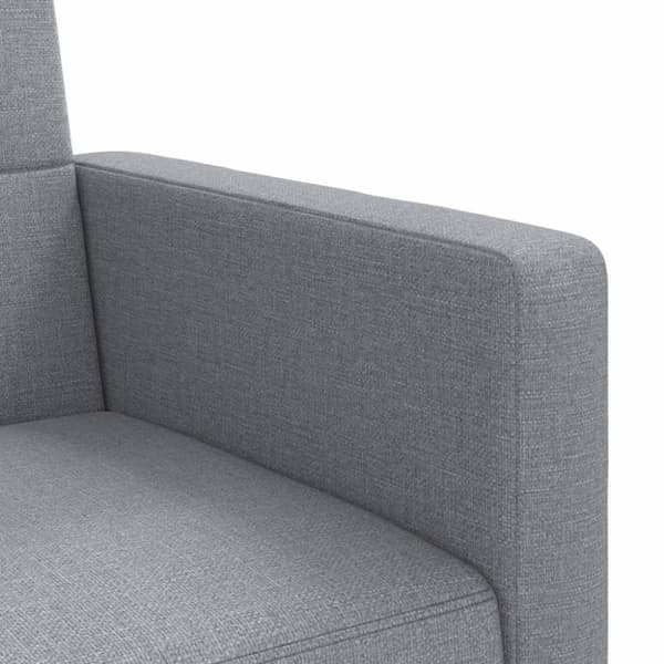 vidaXL Bäddsoffa med dynor ljusgrå tyg