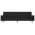 Miniatyrbillede 5 af 11: vidaXL sovesofa med hynder velour sort