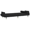 Miniatyrbillede 7 af 11: vidaXL sovesofa med hynder velour sort
