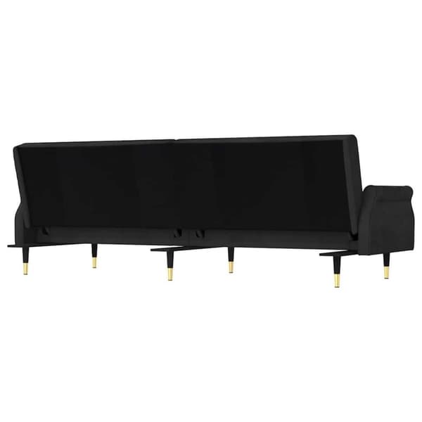 vidaXL sovesofa med hynder velour sort