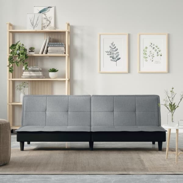 vidaXL sovesofa stof lysegrå