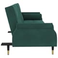 Miniatyrbillede 8 af 11: vidaXL sovesofa med hynder velour mørkegrøn