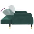 Miniatyrbillede 10 af 11: vidaXL sovesofa med hynder velour mørkegrøn