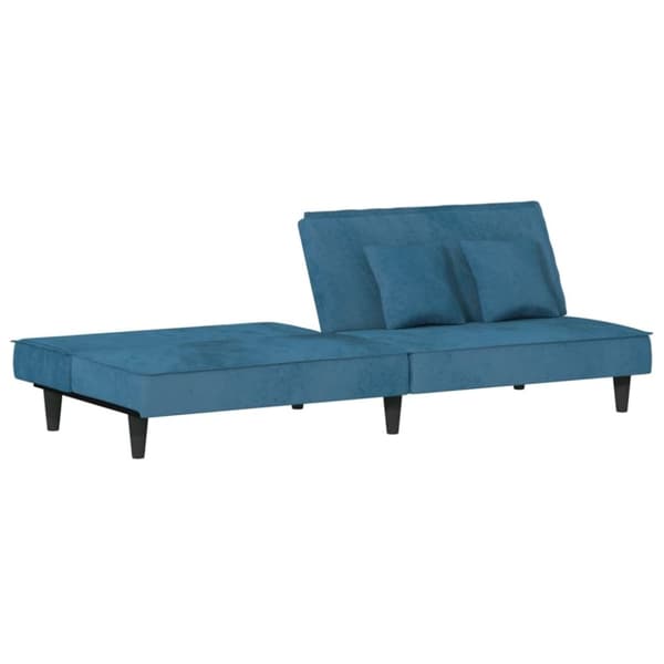 vidaXL sovesofa velour blå