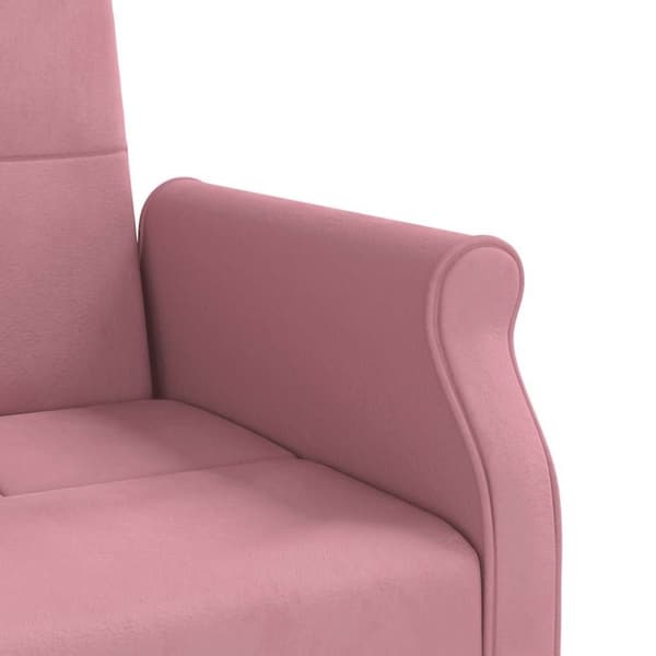 vidaXL Bäddsoffa med dynor rosa sammet