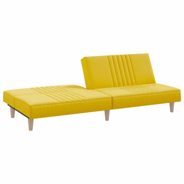vidaXL sovesofa stof lysegul