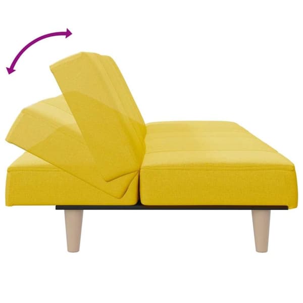 vidaXL sovesofa stof lysegul