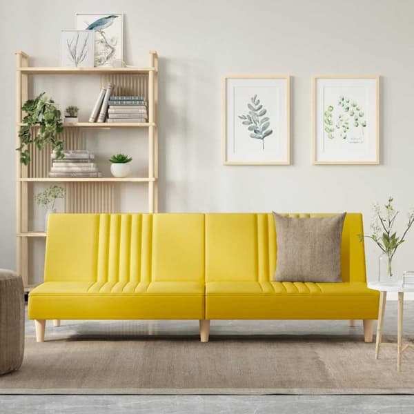 vidaXL sovesofa stof lysegul
