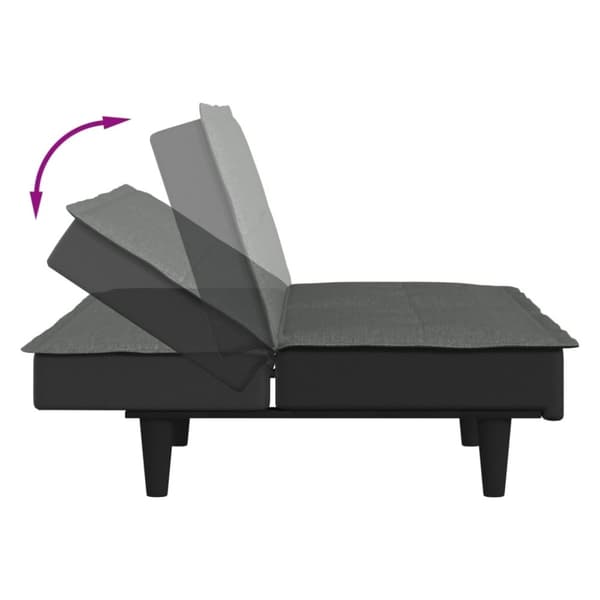 vidaXL sovesofa stof mørkegrå