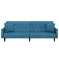 Miniatyrbillede 5 af 11: vidaXL sovesofa med armlæn velour blå