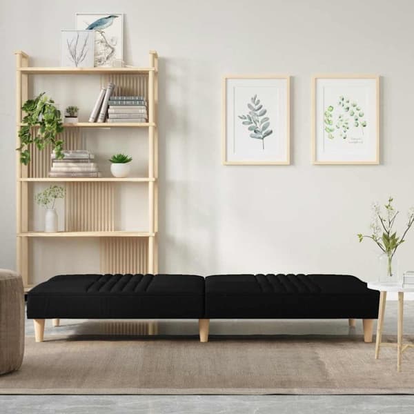 vidaXL sovesofa stof sort