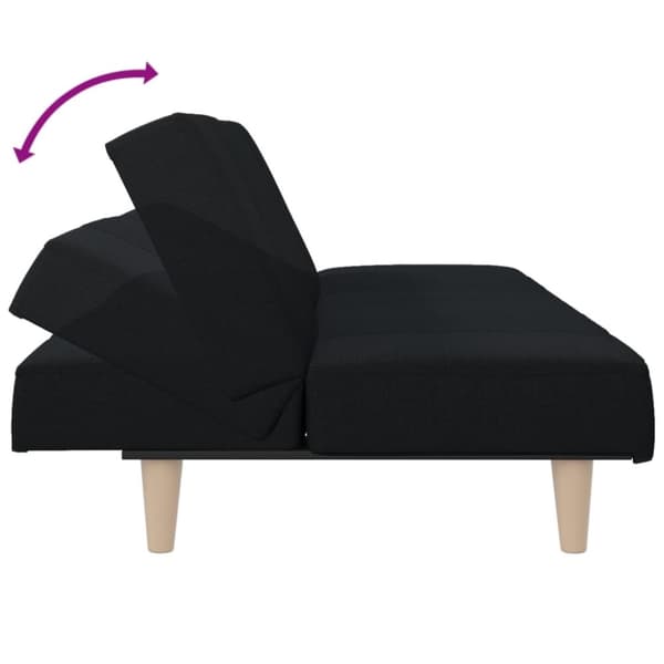 vidaXL sovesofa stof sort