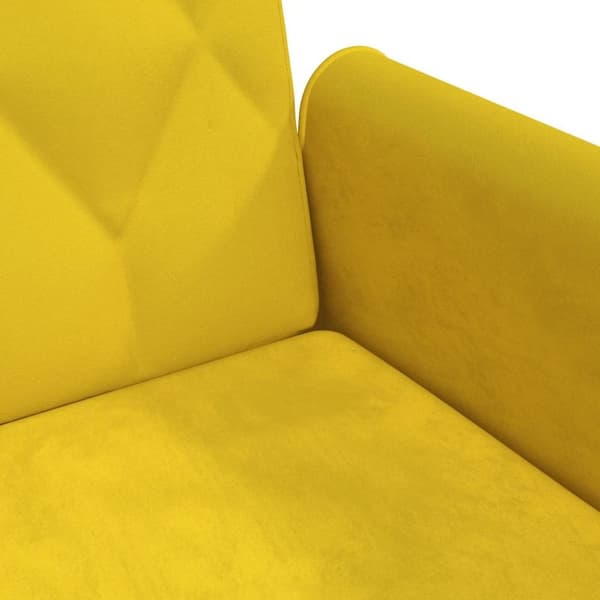 vidaXL sovesofa med armlæn velour gul