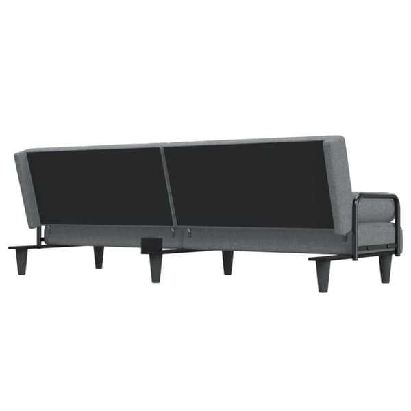 vidaXL Bäddsoffa med armstöd ljusgrå tyg