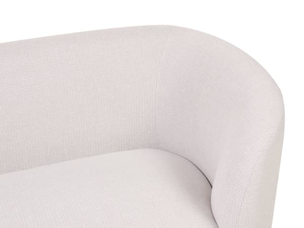 2-personers sofa Beige polyesterstof Bløde sorte ben Retro Glamourøs Stil