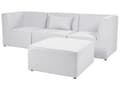 Miniatyrbillede 5 af 11: Modulsofa Grå med Skammel 3 Personers Sofa Jernbanefløjl med Hynder Moderne Stil