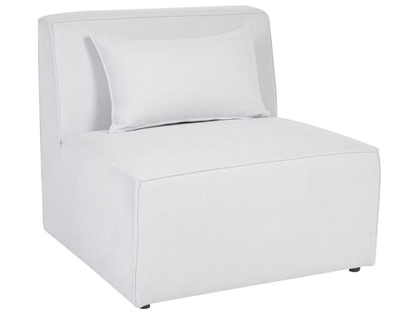 Modulsofa Grå med Skammel 3 Personers Sofa Jernbanefløjl med Hynder Moderne Stil