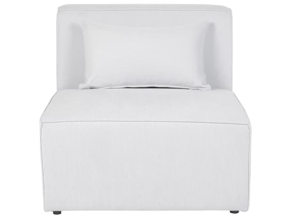 Modulsofa Grå med Skammel 3 Personers Sofa Jernbanefløjl med Hynder Moderne Stil