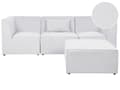 Miniatyrbillede 1 af 11: Modulsofa Grå med Skammel 3 Personers Sofa Jernbanefløjl med Hynder Moderne Stil