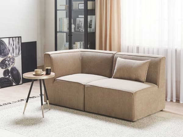Mellemmodul Taupe Polstret 1 Personers Sektion Element i en Modulsofa