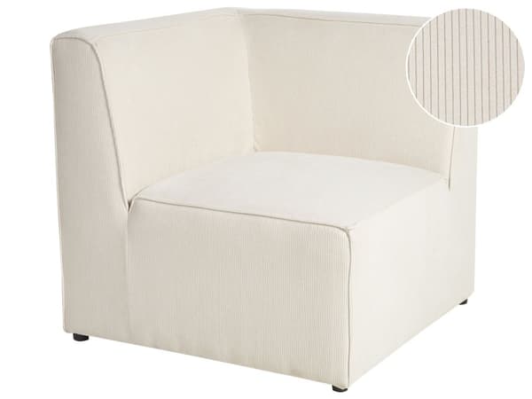 Hjørnemodul Beige Polstret 1 Personers Sektion Element i en Modulsofa Sofahjørne