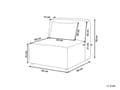 Miniatyrbilde 3 av 11: 1-seters modul Beige Kordfløyel Modulsofa Midtmodul Moderne design Stue