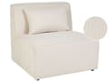 Miniatyrbilde 1 av 11: 1-seters modul Beige Kordfløyel Modulsofa Midtmodul Moderne design Stue