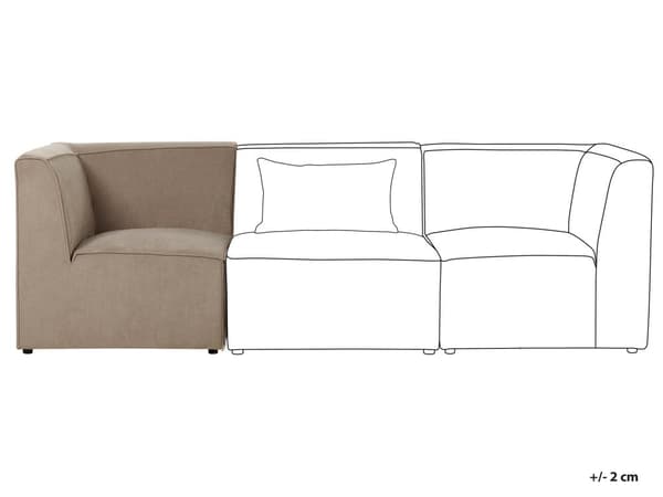 Hjørnemodul Taupe Kordfløyel 1-seter Modulsofa Moderne design Stue