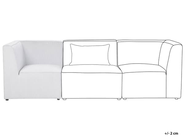 Hjørnemodul Off-white Kordfløyel 1-seter Modulsofa Moderne design Stue