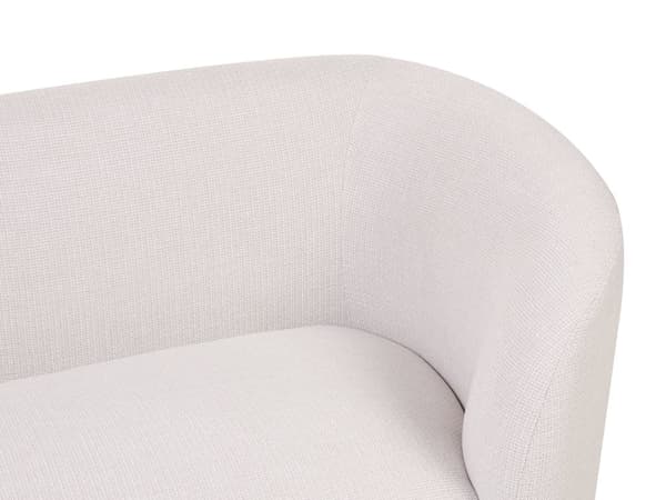 2-seters Sofa Beige Boucle Stoff Myk Gull Ren Retro Glam Kunst Art Decor Stil