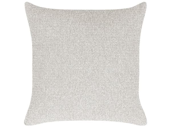 Sofa med 8 puder Beige stofbetræk 4-sæders puderyg Moderne traditionel stue