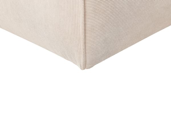 Hörnsoffa Beige 3 Sittplatser Manchester Klädsel Extra Kuddar Modernt Vardagsrum