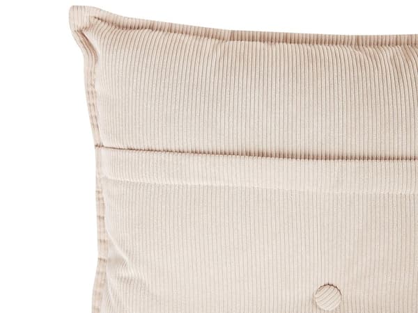 Hörnsoffa Beige 3 Sittplatser Manchester Klädsel Extra Kuddar Modernt Vardagsrum