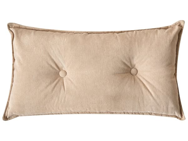 Hörnsoffa Beige 3 Sittplatser Manchester Klädsel Extra Kuddar Modernt Vardagsrum