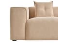 Miniatyrbillede 7 af 11: Hjørnesofa beige fløjl 3-personers venstre hånd ekstra spredte hynder moderne stue