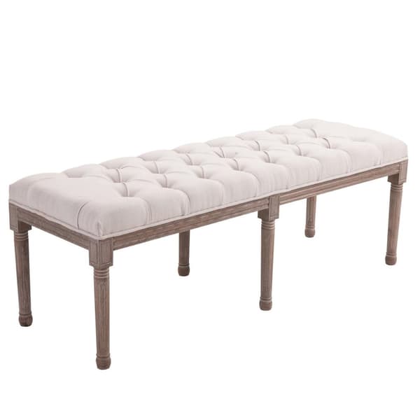 Rootz polstret sofa - beige, naturlig - skum, hør, træ - 55,91 cm x 18,5 cm x 20,08 cm
