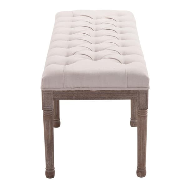 Rootz polstret sofa - beige, naturlig - skum, hør, træ - 55,91 cm x 18,5 cm x 20,08 cm