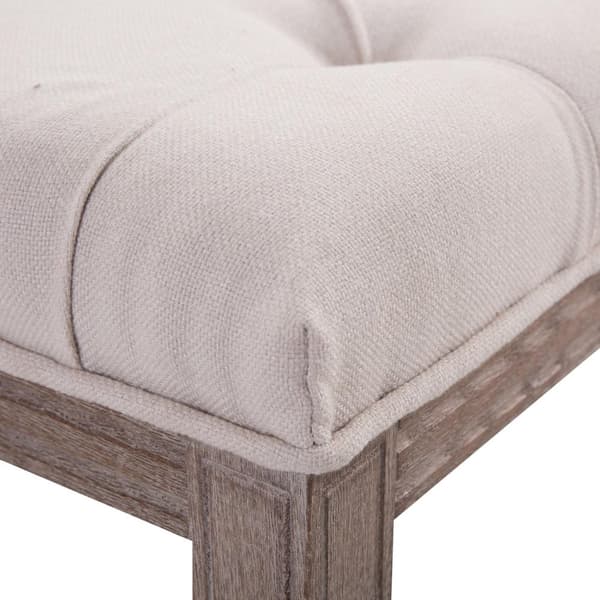 Rootz polstret sofa - beige, naturlig - skum, hør, træ - 55,91 cm x 18,5 cm x 20,08 cm