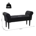 Miniatyrbillede 3 af 11: Rootz BedBench - Sort - Konstrueret træ, skum - 40,15 cm x 12,2 cm x 20,07 cm