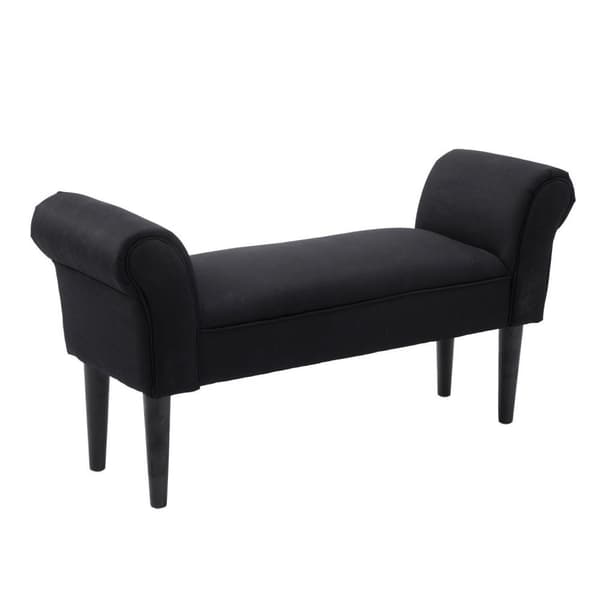 Rootz BedBench - Sort - Konstrueret træ, skum - 40,15 cm x 12,2 cm x 20,07 cm