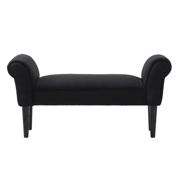 Rootz BedBench - Sort - Konstrueret træ, skum - 40,15 cm x 12,2 cm x 20,07 cm